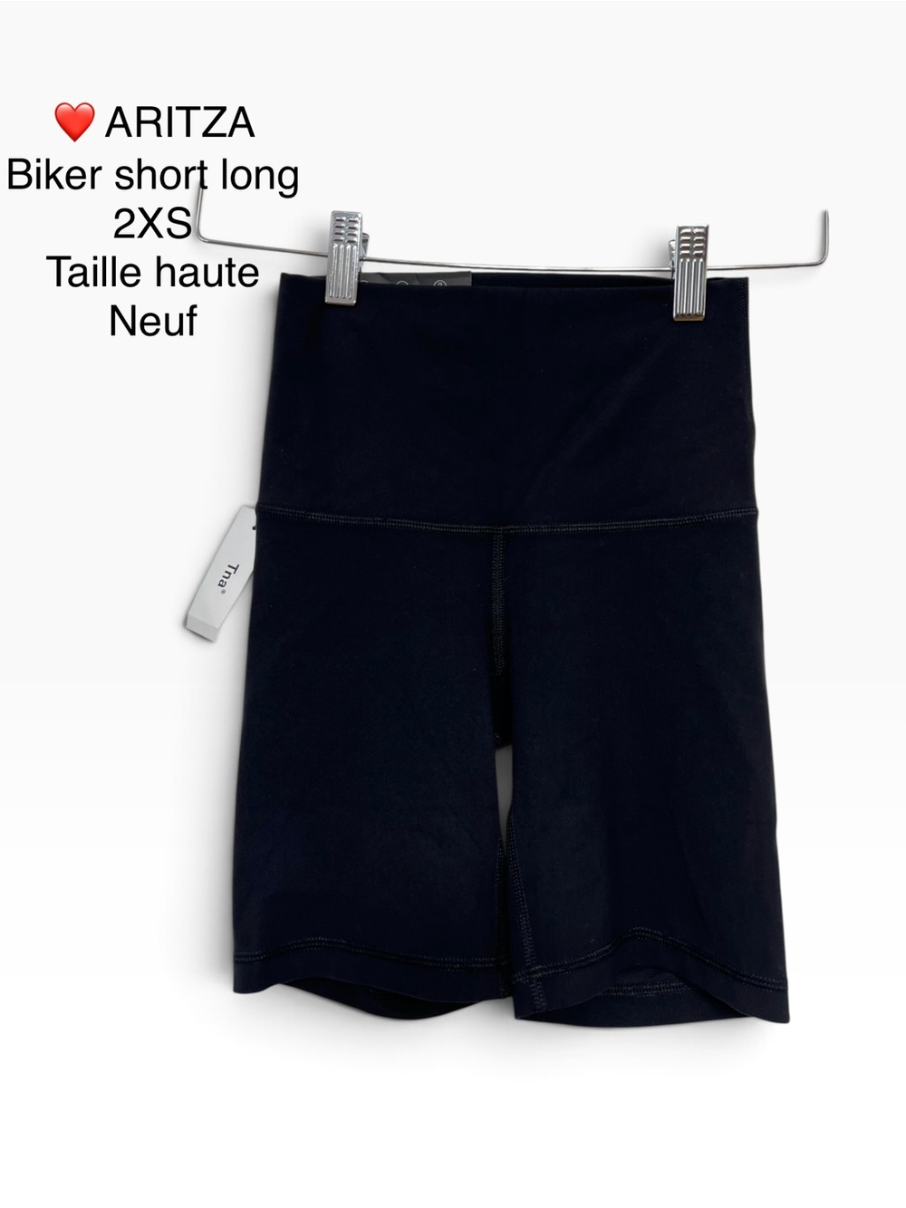 Aritzia High-Waist Biker Shorts — Black